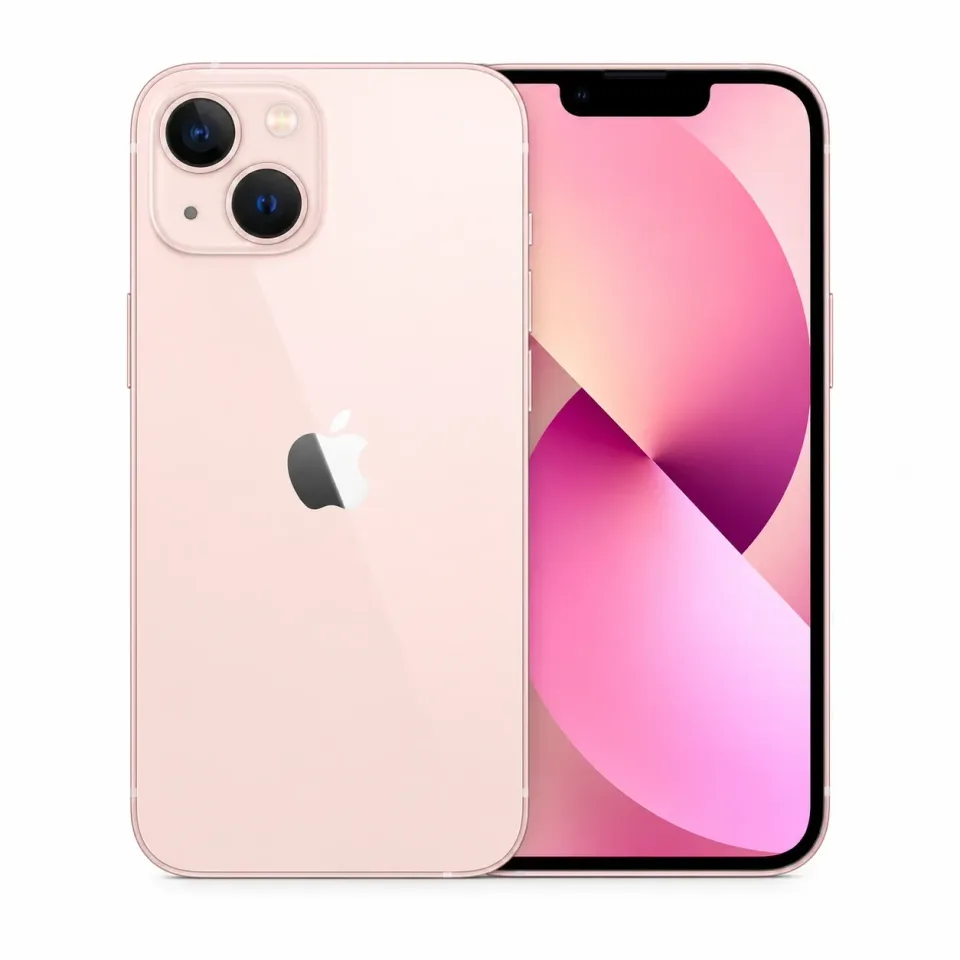 iPhone 13 usado revisado, Rosa: frente y reverso (foto de catálogo)